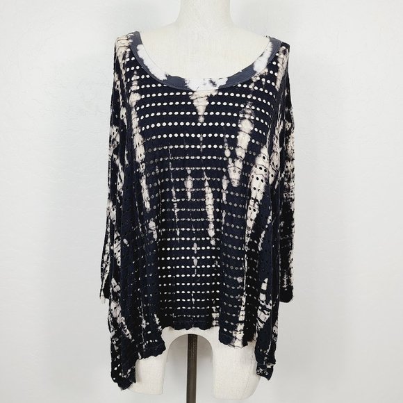 Hard Tail Tops - Hard Tail Holey Jersey Oversized Tie Dye Shirt